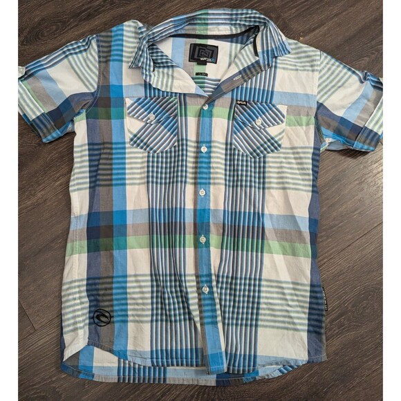 Rip Curl Men's Long Sleeve Flannel Shirt Seaform Green/Gray Size Medium - Picture 1 of 2